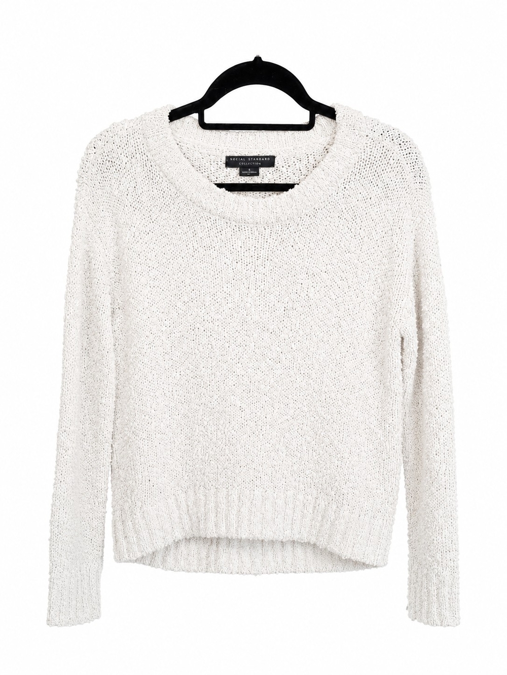 Cream Crewneck Sweater - Lightweight Knit